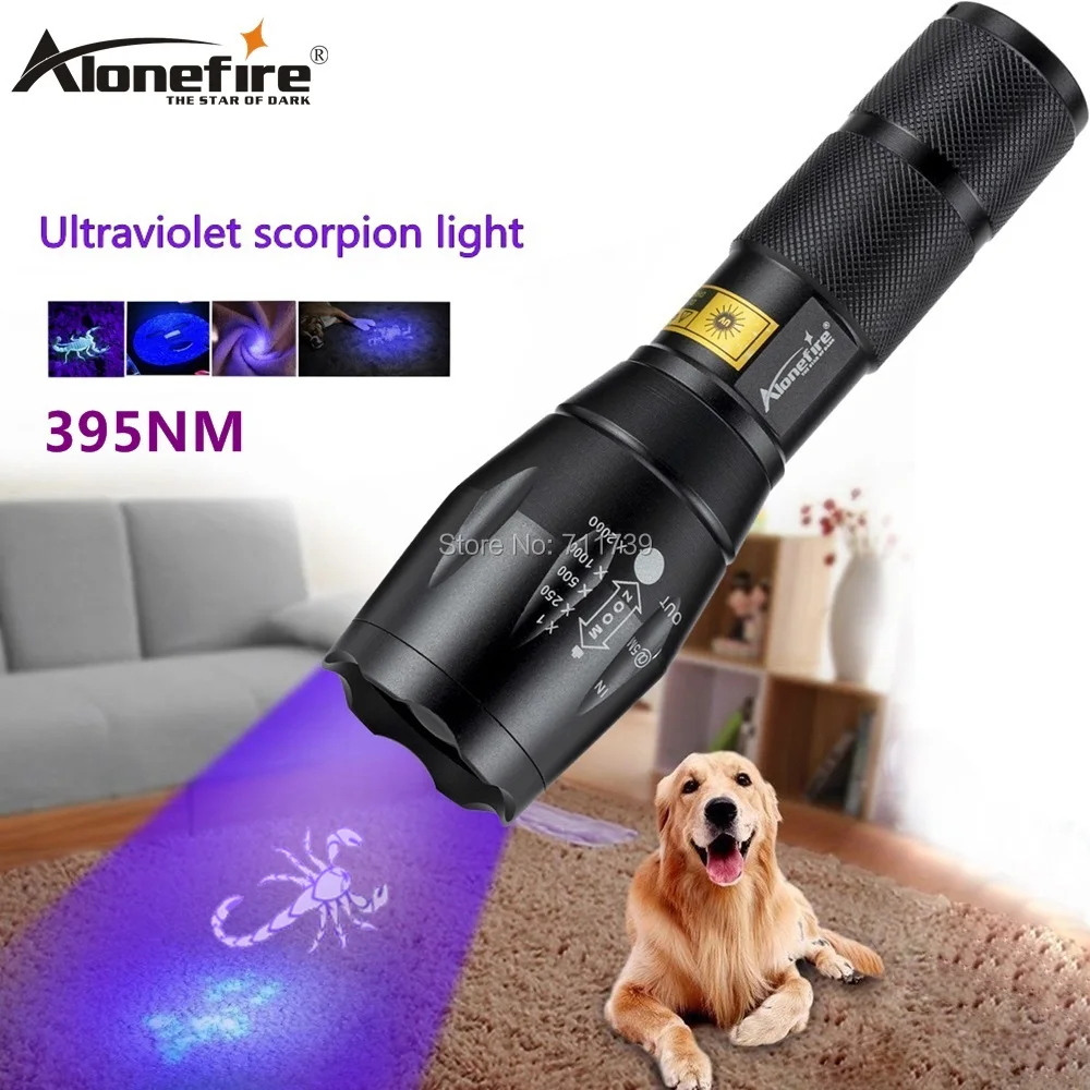 AloneFire G700 светодиодный зум UV светильник вспышки 395nm фонарь УФ отверждения клея с