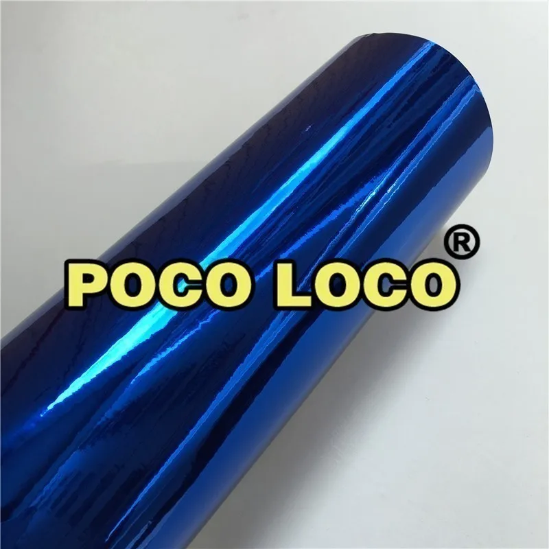 Растягивающаяся темно синяя зеркальная хромированная Виниловая пленка для