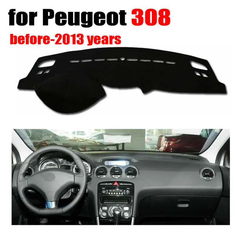 Чехлы для приборной панели автомобиля коврик Peugeot 308 до 2013 лет левого руля