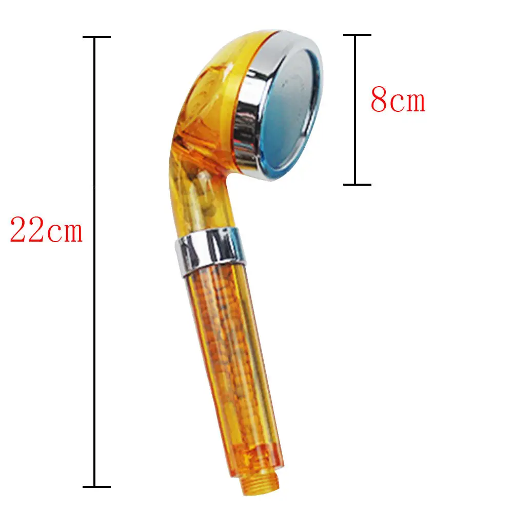 

Shower Bath Head Water saving High Pressure Stone Stream Handheld Shower Head With Negative Ion Activated Ceramic Balls