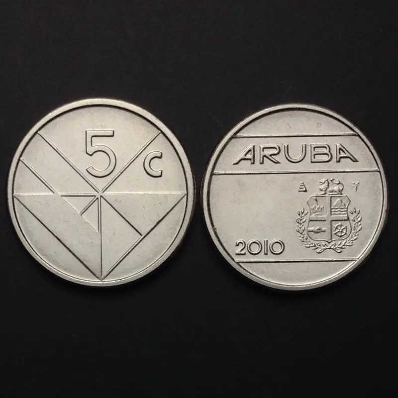 Aruba 5 центов 2010 UNC без тиража коллекция подарок азиатские монеты 100% настоящие