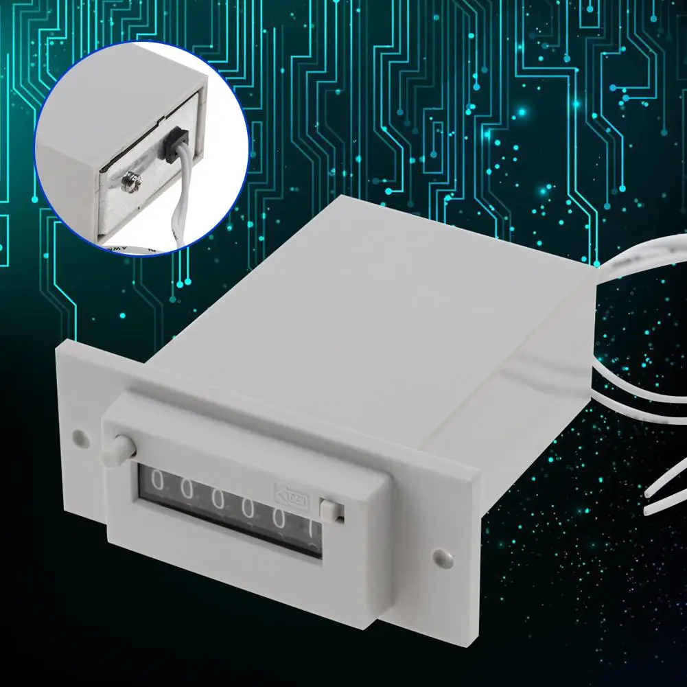 Электромагнитный импульсный счетчик 6 цифр AC110V / AC220V/DC24V новый стиль 2019|Счетчики| |