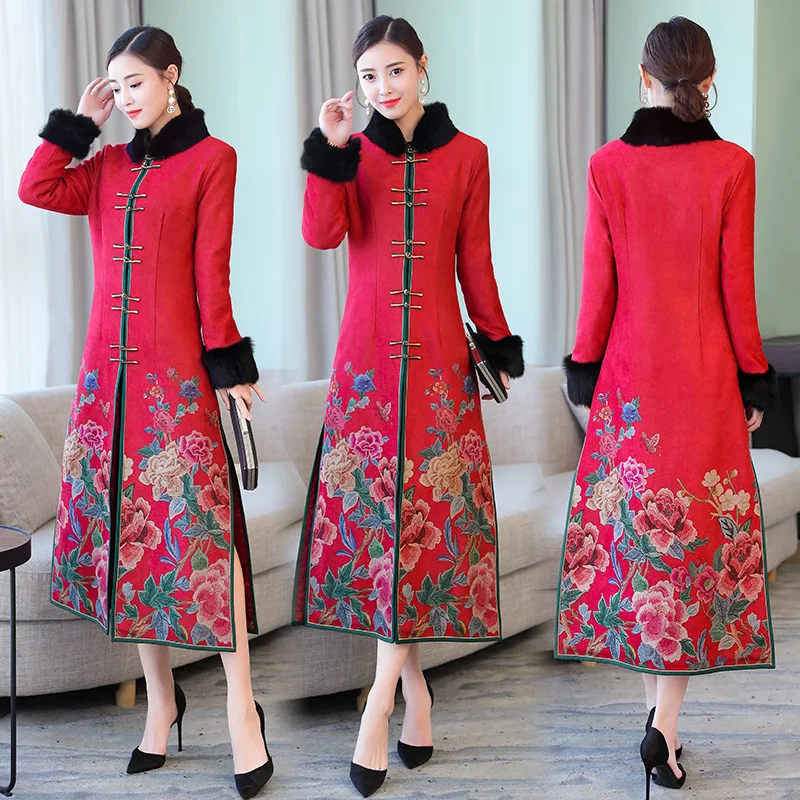 2018 Winter New Pattern Will Code Long Sleeve Deerskin Villus Long Fund Full Dress Happy The Republic Of China Dress Cheongsam
2018 Winter New Pattern Will Code Long Sleeve Deerskin Villus Long Fund Full Dress Happy The Republic Of China Dress Cheongsam