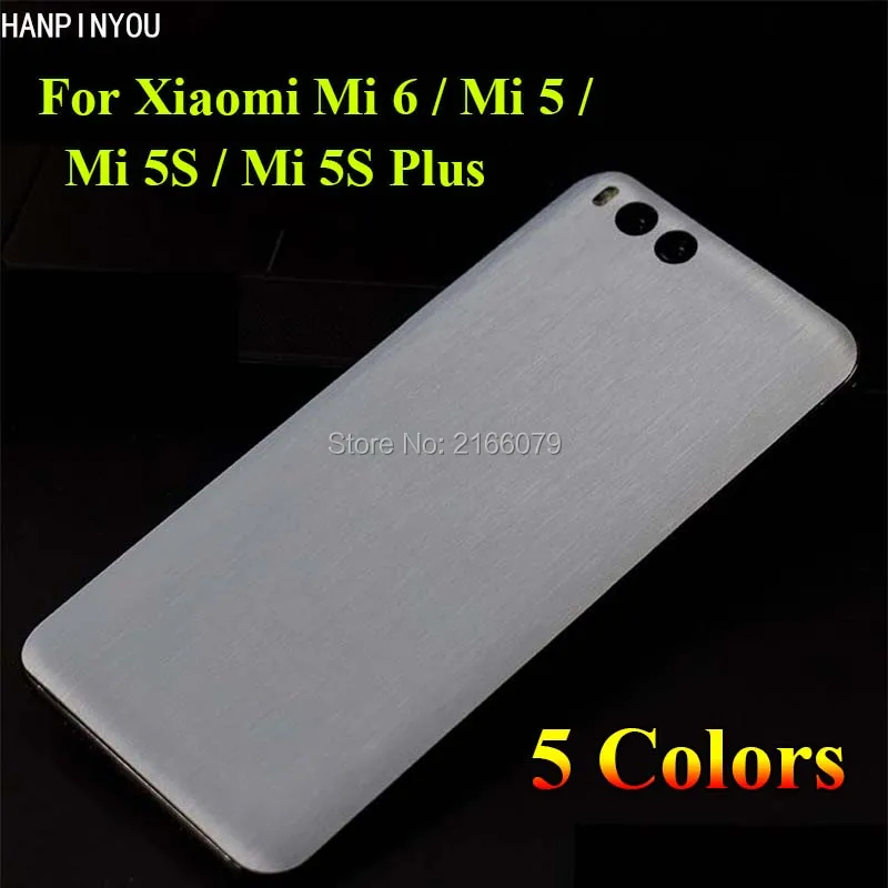 For Xiaomi Mi 6 5 5S Plus Full Cover Back Brushed Metal Decal Skin Paster Phone Protective Film Wire Drawing Sticker |