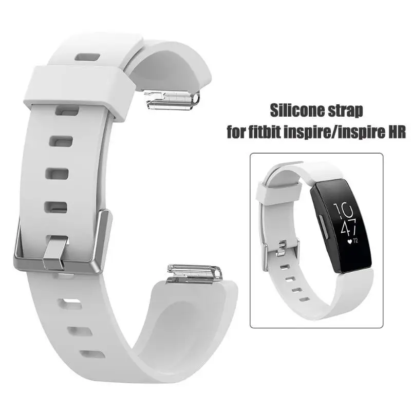 Силиконовый регулируемый умный Браслет ремешок для часов на замену Fitbit Inspire/Inspire