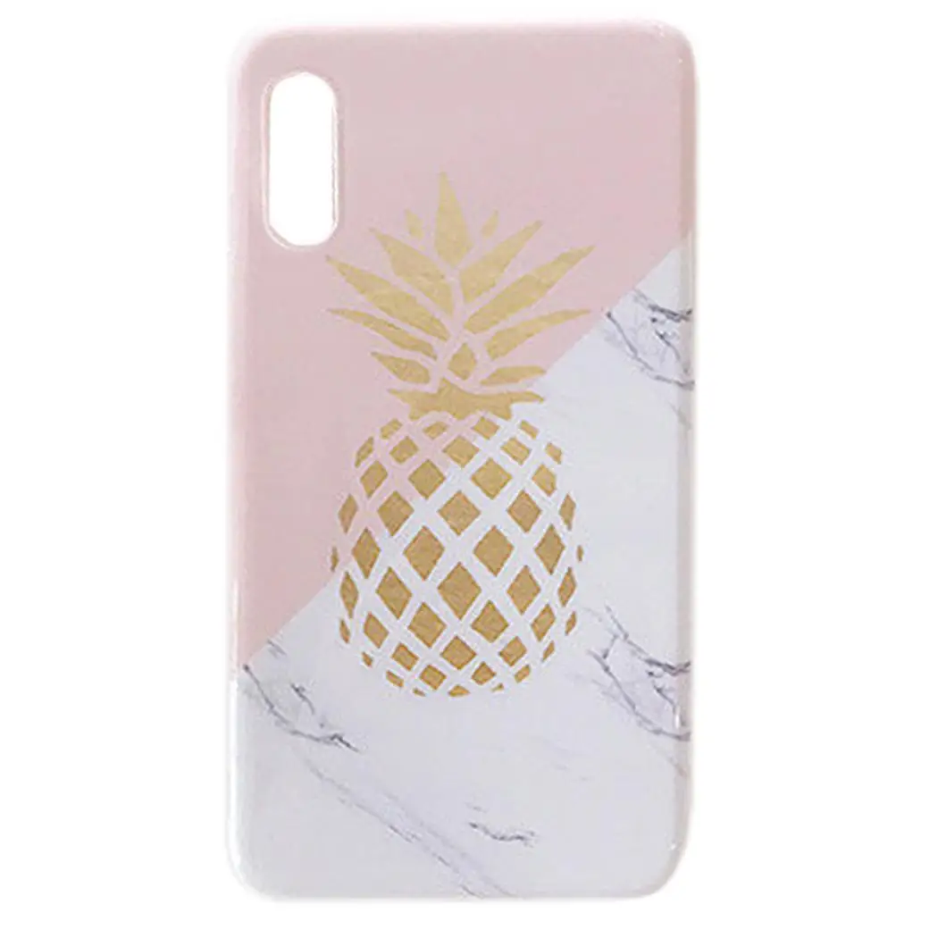 Creative Fashion Pineapple Pattern Anti-fall Phone Case Easy to install and remove. Back Cover Soft For iPhone |