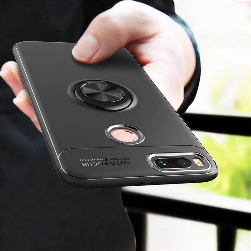 

Xiaomi Mi A1 MiA1 Case Mi5X Cover Colored Soft Silicone TPU Skin Cover for Xiaomi Mi A1 MiA1 Magnetic Car Holder Ring TPU Cases