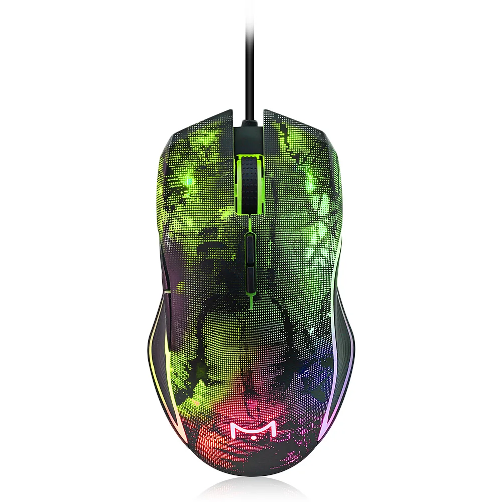 Новый MVTV M625 Проводная Мышь Регулируемый Точек на дюйм с красочной RGB Light
