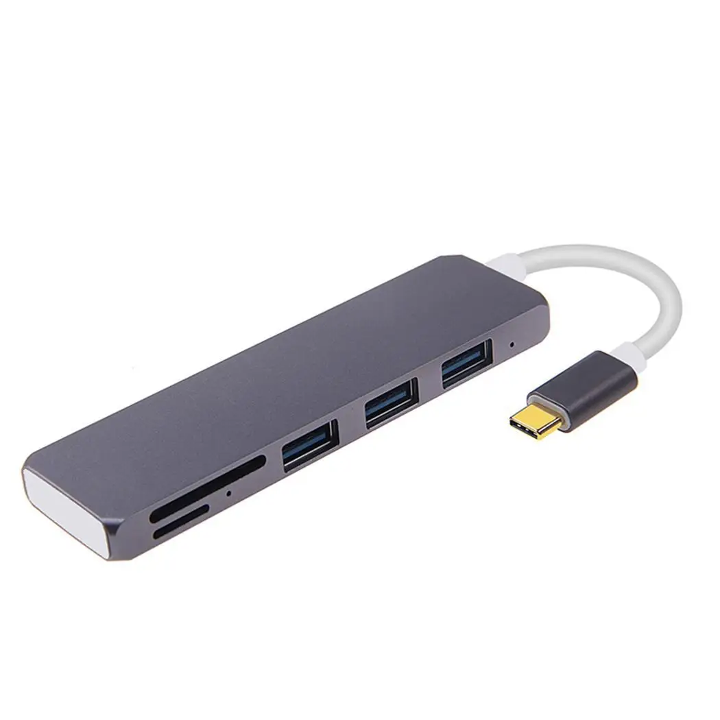 Type C концентратор USB к USB3.0 Micro TF серый SD 15 см/5 9 дюйма кард ридер адаптер
