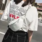 Поясная Сумка для женщин и девушек, стильная забавная уличная дорожная кожаная сумочка на молнии, кошелек для отдыха, однотонная бананка