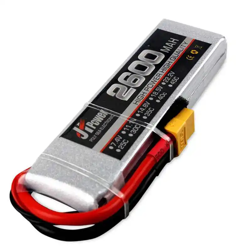 LEORY JH Lipo RC Автомобильная батарея 2600mah 7 4 v 2s 25c T/TX60 вилка для 1/10