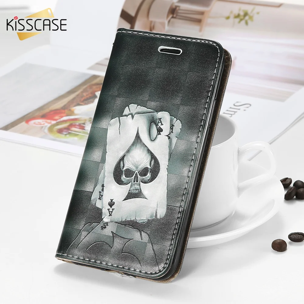 KISSCASE Чехол бумажник на магните для iphone XR XS Max X 7 8 6 6S Plus кожаный флип чехол телефона