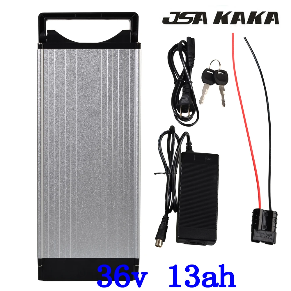 

36V Electric Bike Battery 36V 10Ah 12.5Ah 13Ah 500W Ebike Battery 36V 13AH Lithium Battery for Bafang/8FUN BBS01+Luggage Rack