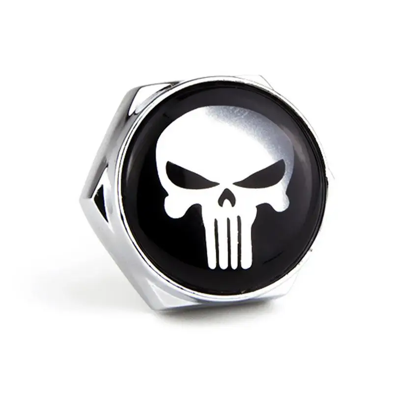 Skull logo anti-theft car license plate bolt frame screw License Plate Screws Modified Personality Screw | Автомобили и мотоциклы