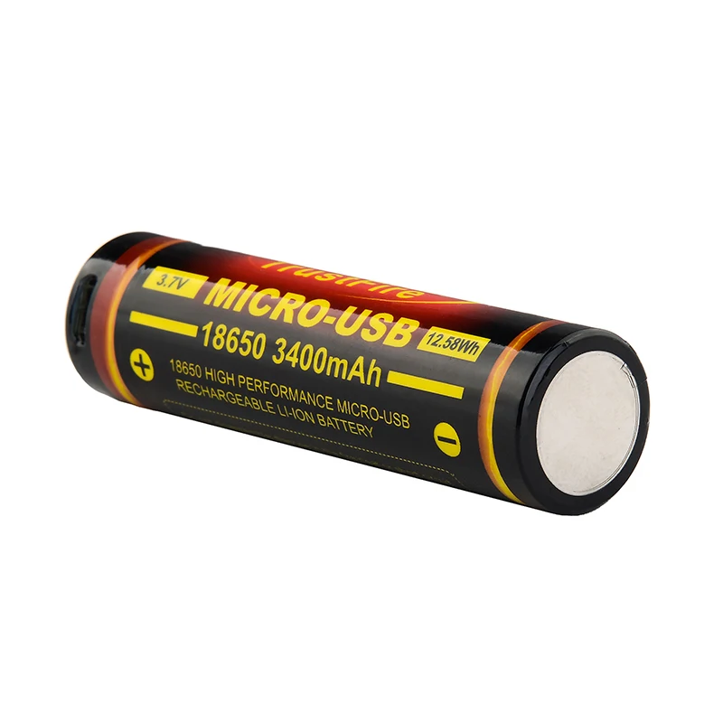 TrustFire 18650 MICRO-USB 3400 мАч перезаряжаемая литиевая батарея Передняя Защитная панель |