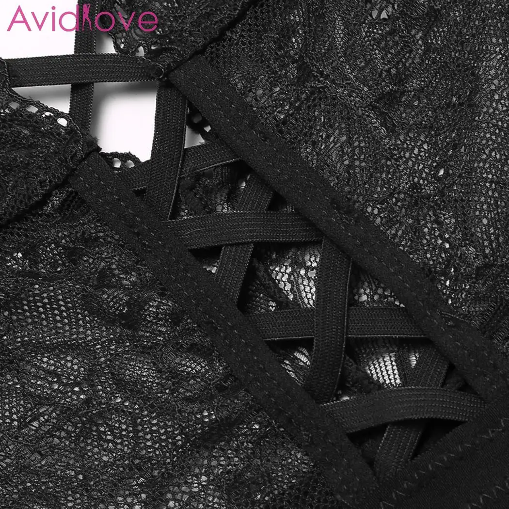 Avidlove сексуальное боди Женское Белье для сна женское с v образным вырезом без