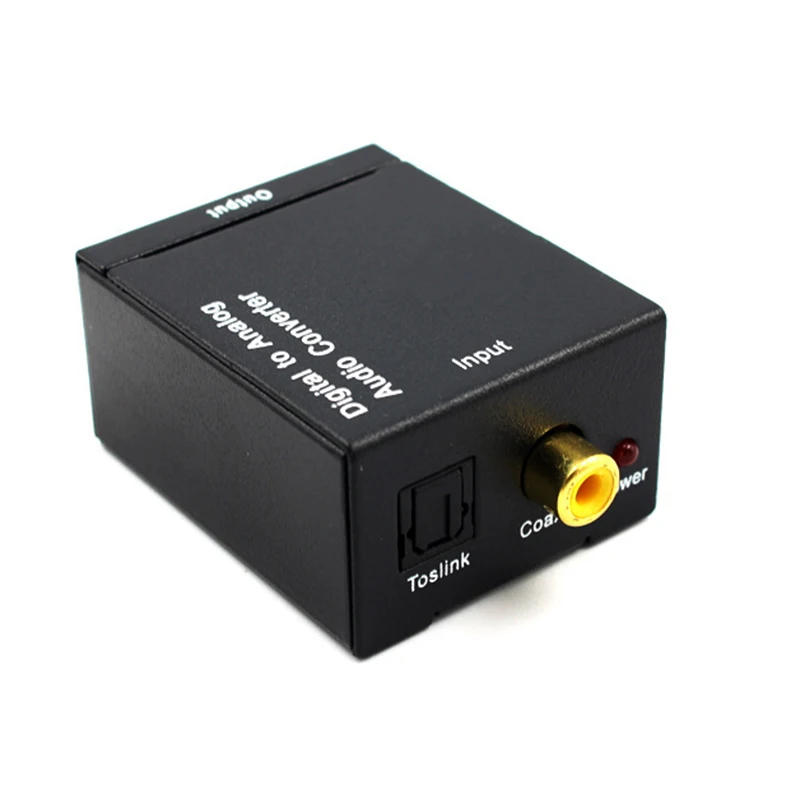 Цифровой оптический Toslink или SPDIF коаксиальный аналоговый L/R RCA аудио конвертер
