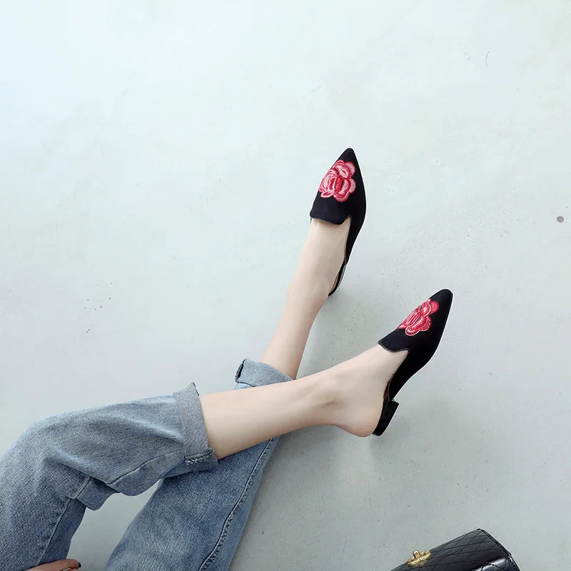 

Carole Levy2019 New Suede Slippers Fashion Women's Shoes Wearing Flat Shoes Women's Large Size Slippers