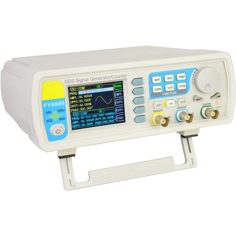 DANIU FY6800 2 канальный DDS генератор сигналов произвольной формы 14 бит 250MSa/s