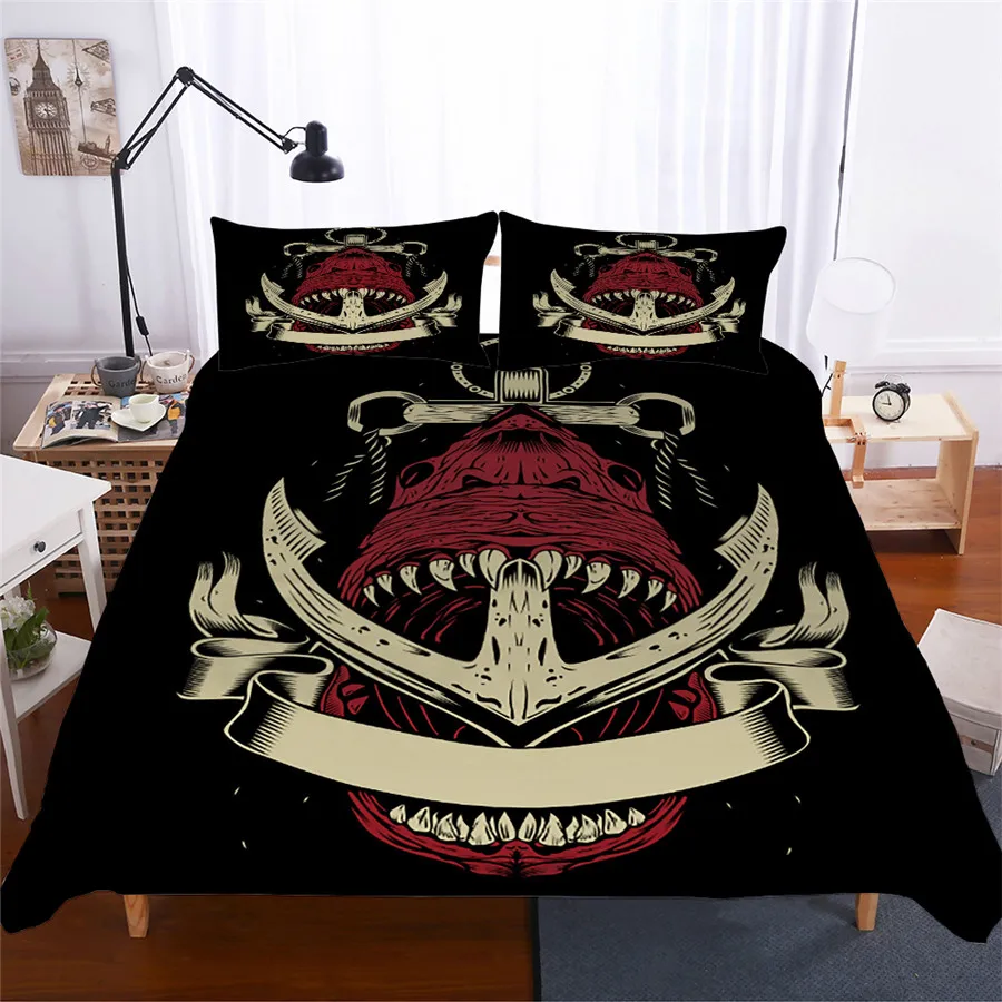 

Набор постельных принадлежностей с 3D принтом, пододеяльник, Комплект постельного белья, Акула, домашний текстиль для взрослых, реалистично...