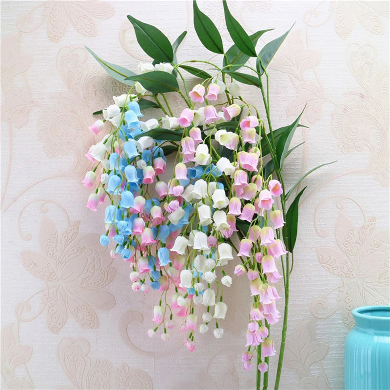 80 см поддельные цветы колокольчик Орхидея лоза Искусственные Дешевые DIY для