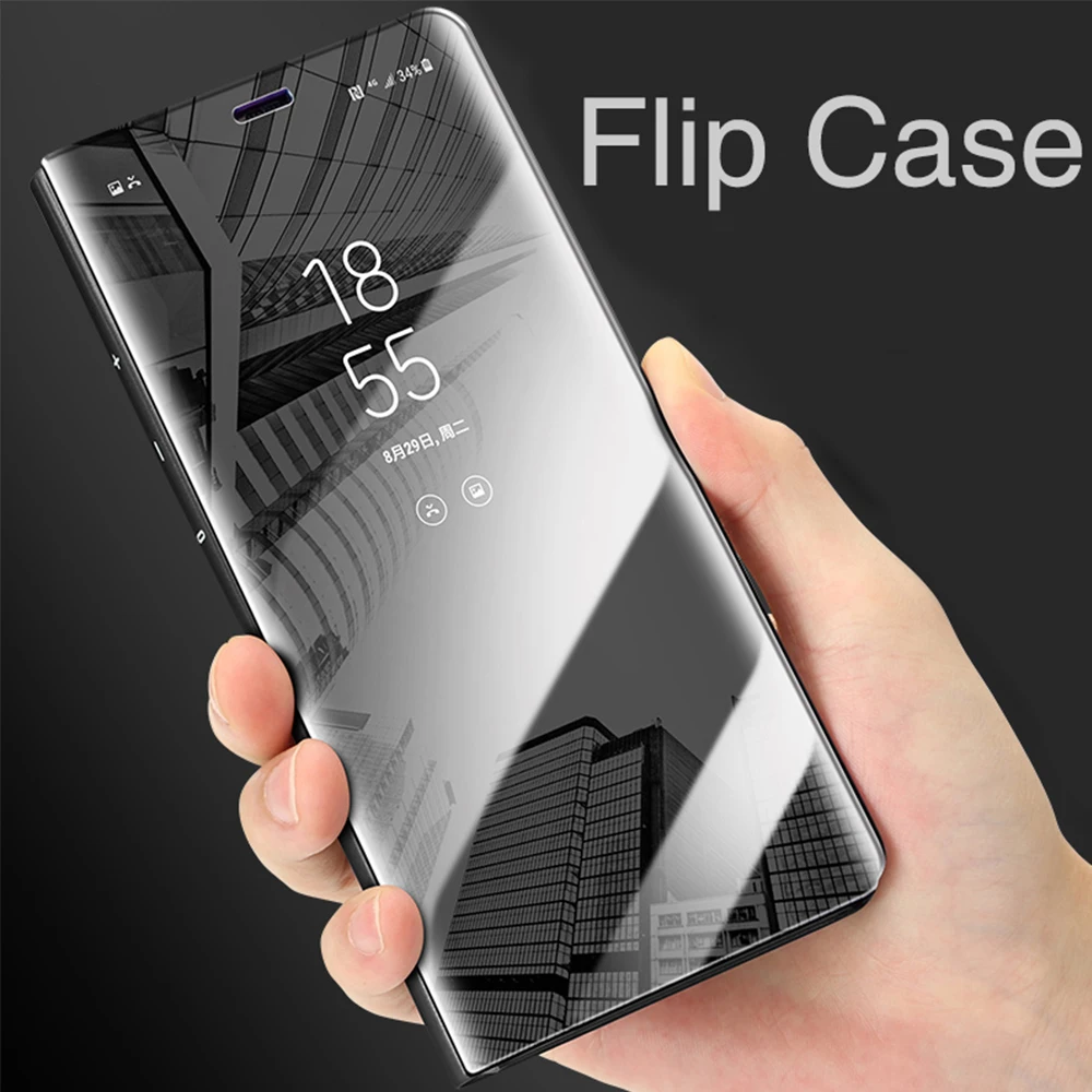 Сенсорный флип чехол с подставкой для samsung Galaxy S9 S8 Plus S6 S7 Edge S6edge Note8 Note5 Note 5 8 s Smart Mirror