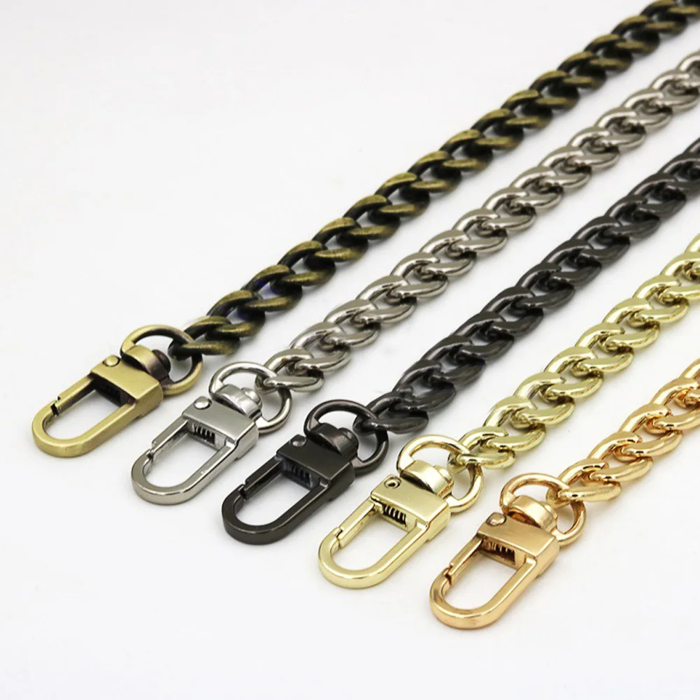 

Aluminum Metal Shoulder Bag Strap Chain Gold D Buckle Bag Handles DIY Replacement Accessories For Bag Correa Bolso 100/110/120cm