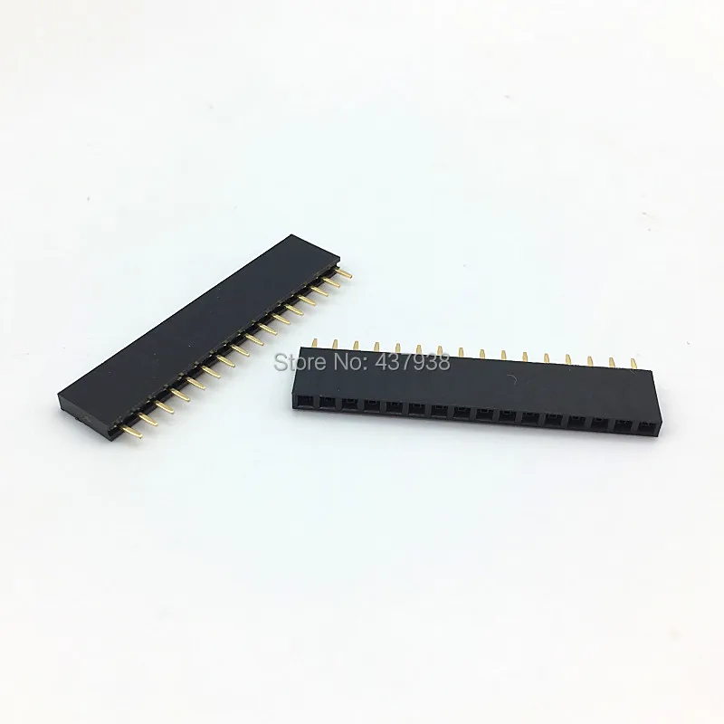 100 шт. 2 54 мм 1x16P штыревой разъем Женский Однорядный прямой 1*16 Pin|Соединители| |