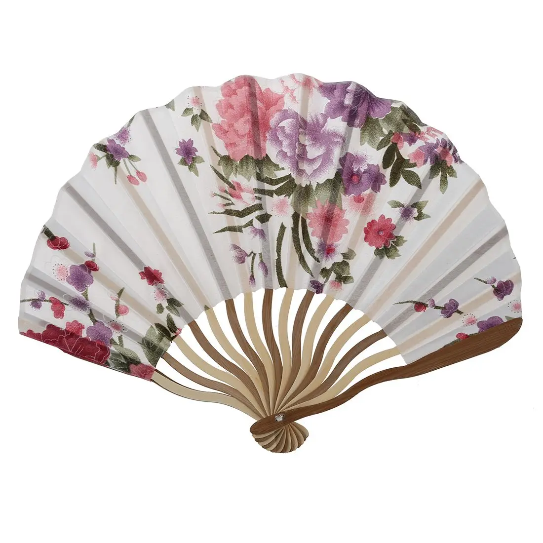 Бежевый бамбук ребрышки цветок печатная форма морской раковины складной ручной