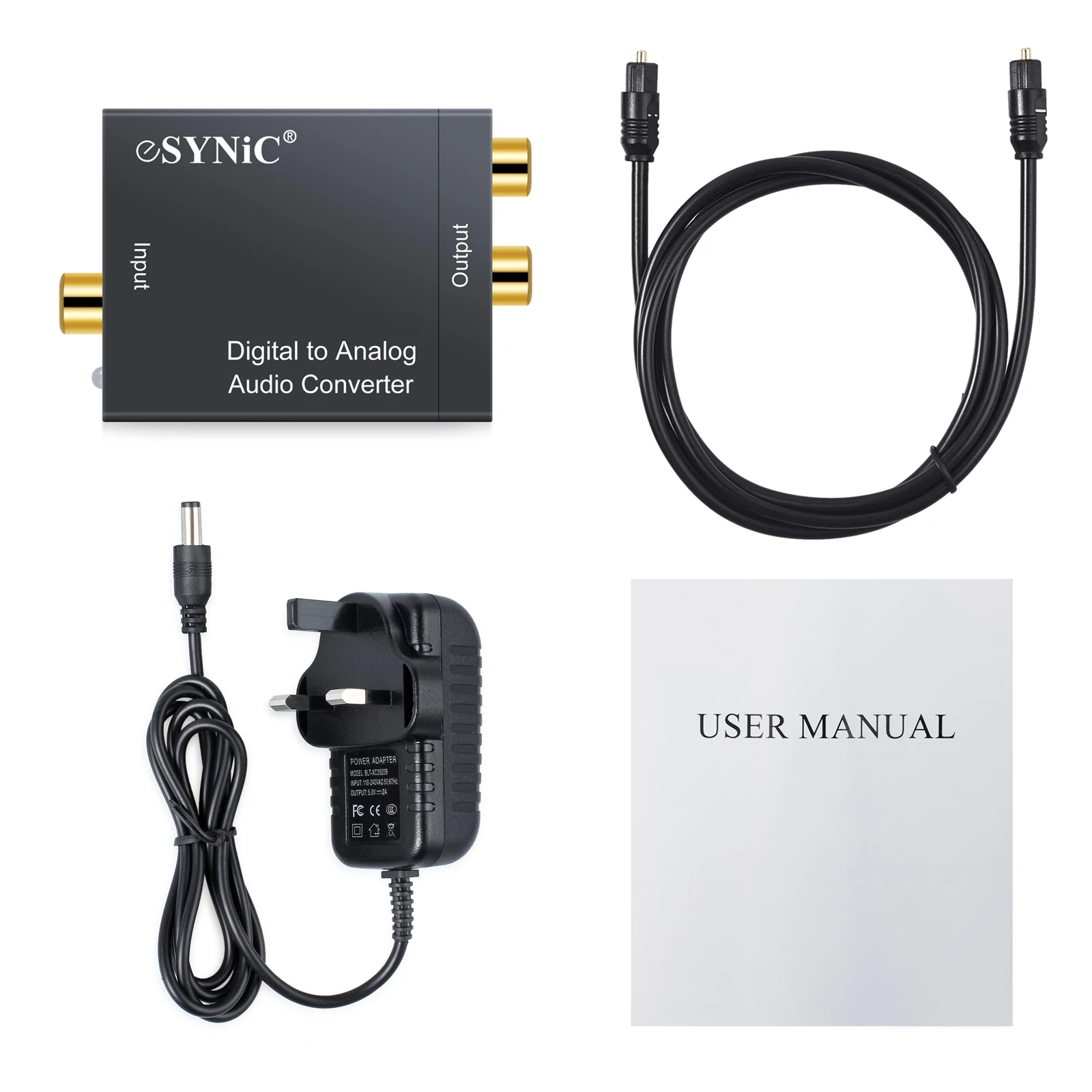 ESYNiC мини звуковая карта usb цифровой аналоговый 3 5 мм кабель Toslink RCA коаксиальный