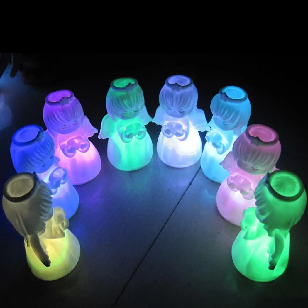 Мультфильм милый ангел девушка цвет светодио дный изменение LED ночь ful свет форма