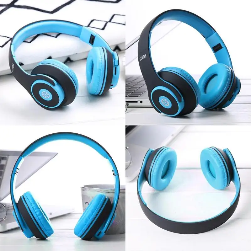 TC 888 Беспроводная bluetooth гарнитура складные наушники с поддержкой микрофона TF