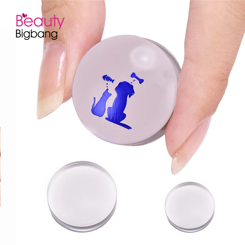 BeautyBigBang 1 шт. прозрачные силиконовые штамп для ногтей 2 8 см/3 см резиновый маникюра