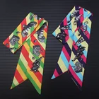 Оптовая продажа, Фабричный тонкий шарф в цветную полоску, новинка 2019, роскошный брендовый Шелковый женский модный шарф-сумка, женские шарфы, Прямая поставка