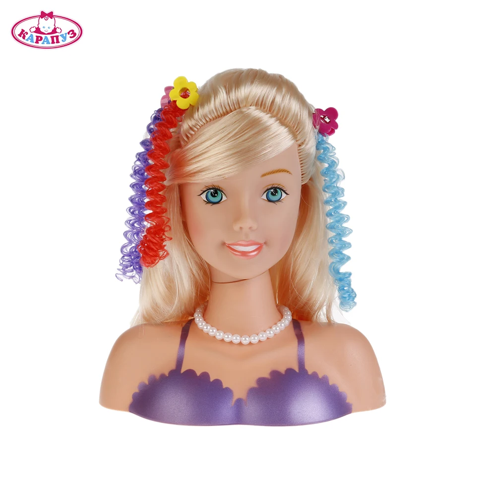 Кукла-манекен КАРАПУЗ для создания причесок с аксессуарами волос доставка от 2-х