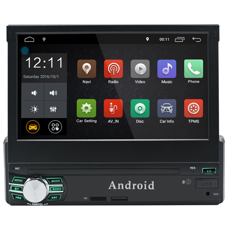 Zeepin 1 DIN автомобильный DVD плеер gps навигатор Android 6 0 7 дюймов Сенсорный экран
