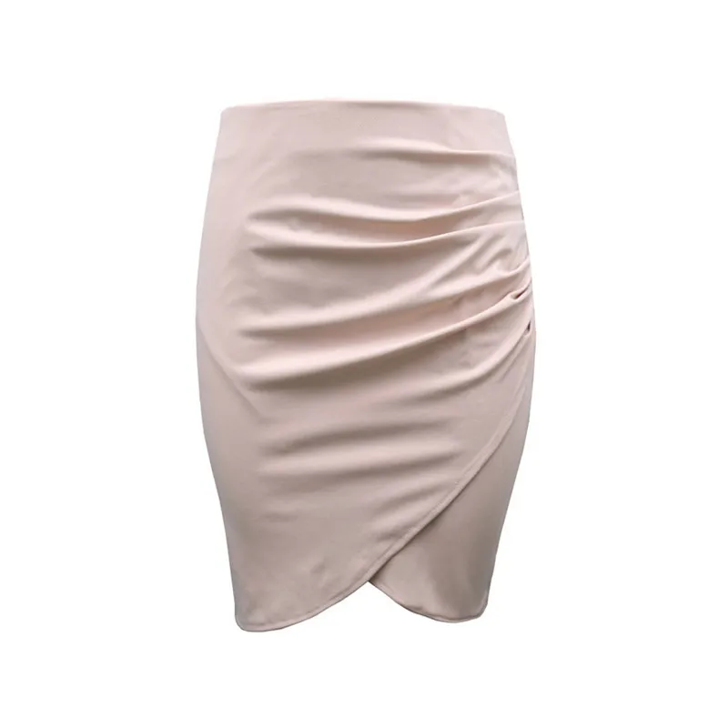 

Split Vintage Mini Bodycon Skirt High Waist Women Pencil Skirt Solid Elegant Lady Ol Office Skirts For Female 2019 New
