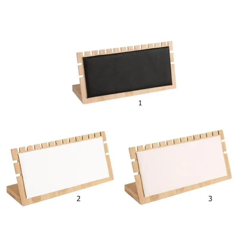 Wood PU Earring Display Rack Jewelry Organizer Stand Necklace Holder Shelf | Украшения и аксессуары