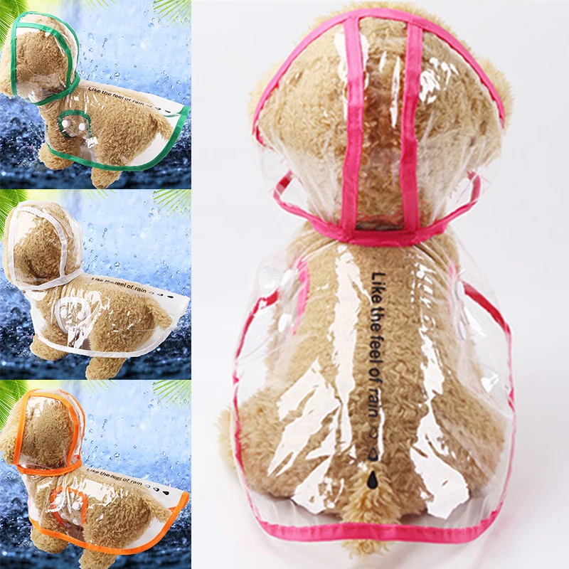 Прозрачный дождевик для собак из ПВХ водонепроницаемый домашних животных