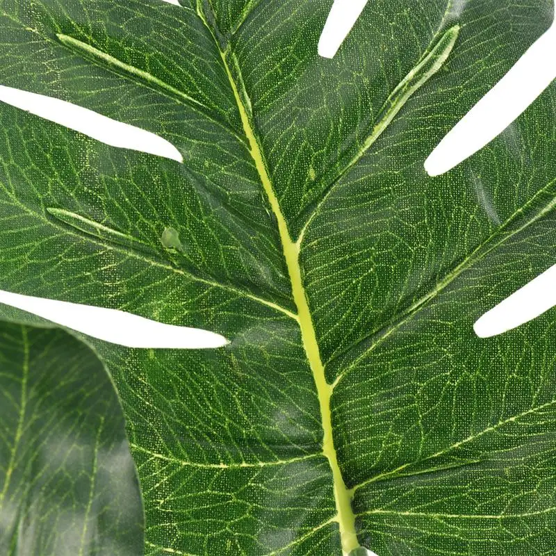 Искусственное растение Monstera с 9 листьями в горшке украшение для дома кухни
