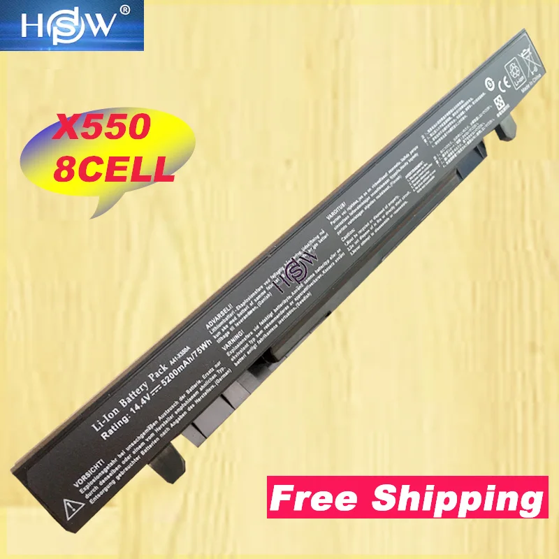 HSW 8Cell 5200mAh 14 4 V A41 X550 Аккумулятор для Asus X550C X550B X550V X450C X450LA|Аккумуляторы ноутбуков| |