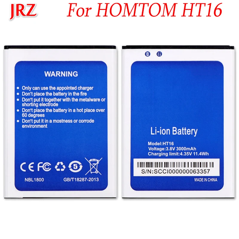 Аккумулятор для Homtom HT16 Pro Bateria Batterij аккумулятор 3000 мАч|3 battery|battery 3battery for |