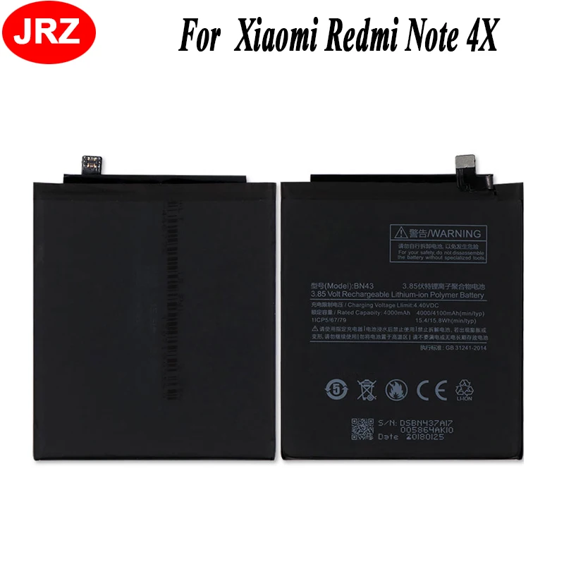 

BN43 Battery For Xiaomi Redmi Note 4X Bateria Batterij Accumulator 4000mAh