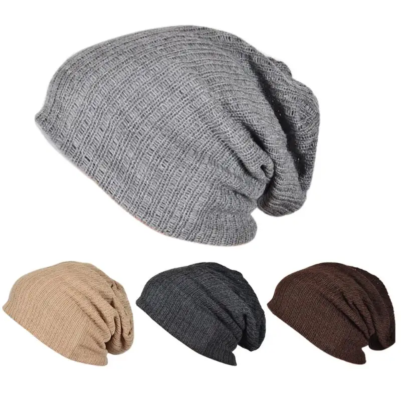 Мужская Slouch Slouchy Beanie вязаная зимняя шапка с черепом для сноуборда шапки