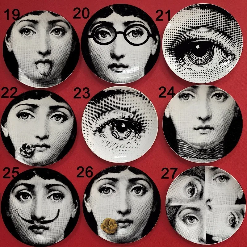 Европейский Милан Стиль великолепные Редкие пластины Lina лампочка лицо Piero