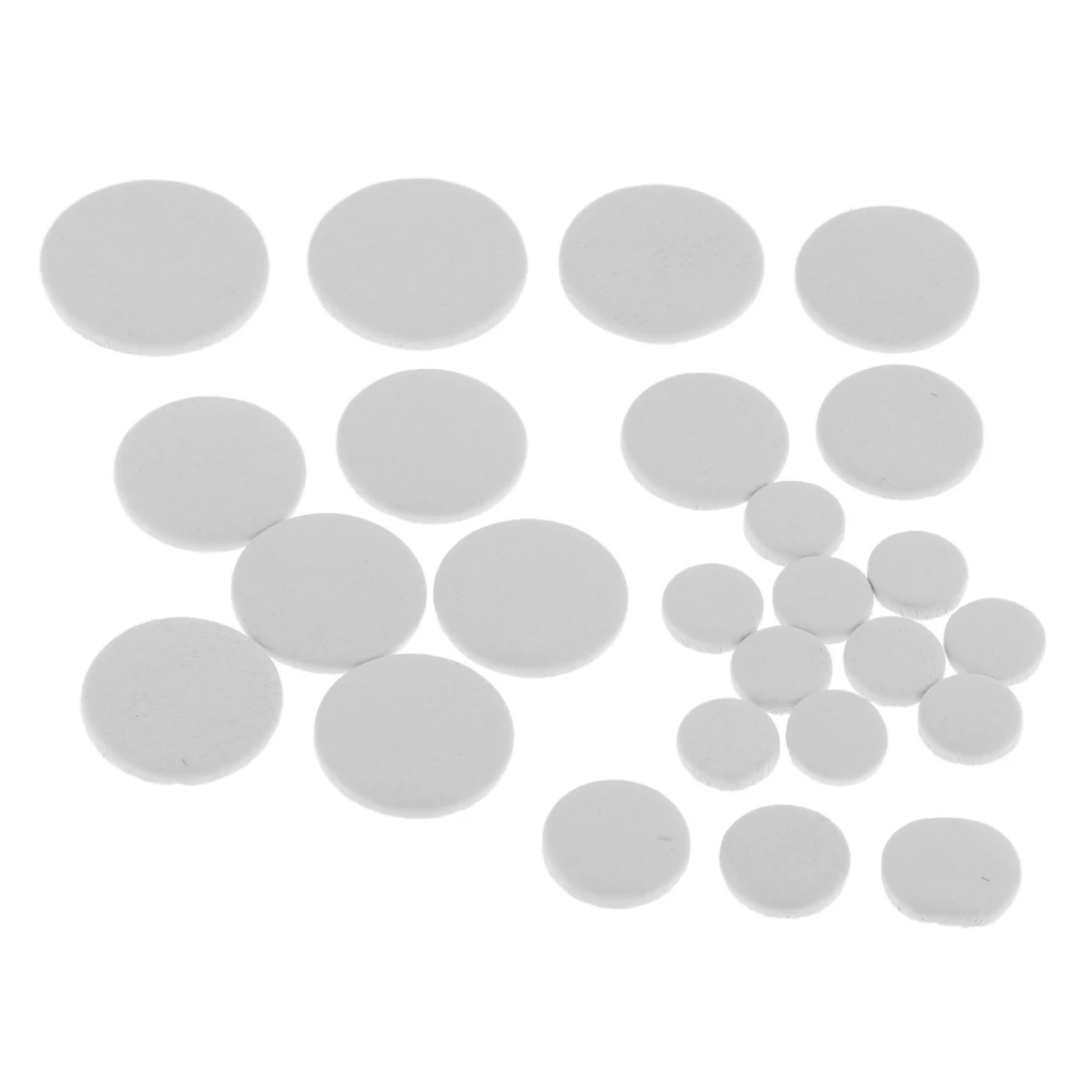 Тойфул 1 пакет кожаных подушек для звуковой дырки басуна белого цвета, детали для ремонта деревянных духовых инструментов для басунести.