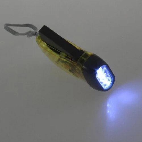 

3 LED Dynamo Wind Up Flashlight Torch Light Hand Press Crank NR Camping