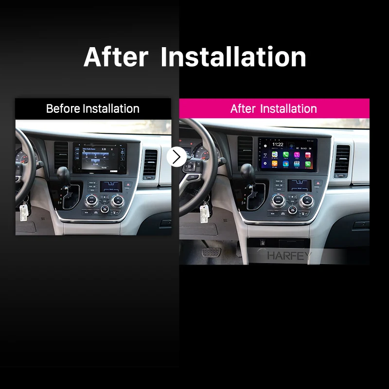 Сенсорный экран Harfey Android 10 0 для 2015 TOYOTA Sienna 9 дюймов радио головное устройство