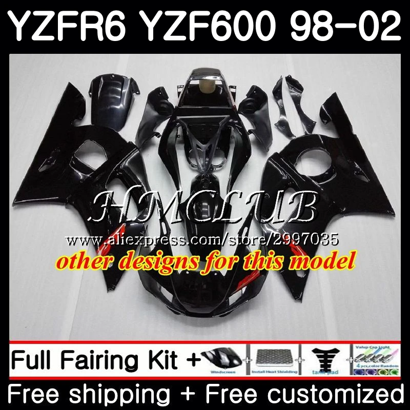 Обтекатель Bodys для YAMAHA YZF600 YZF R6 1998 1999 2000 2001 2002 13HC.19 600 Φ синий черный YZFR6 98 99 00 01 02 |