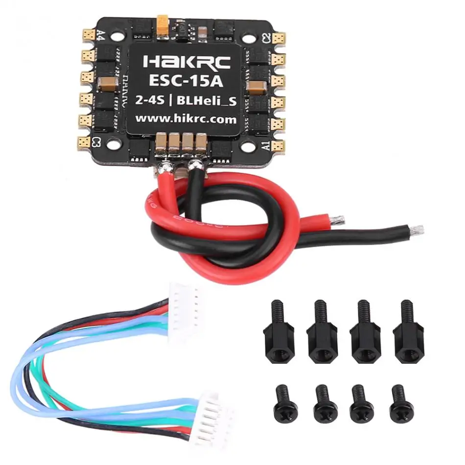 Электронный мини контроллер скорости ESC 15A 4 в 1 поддержка 2 4s LiPo / HV батареи FPV RC